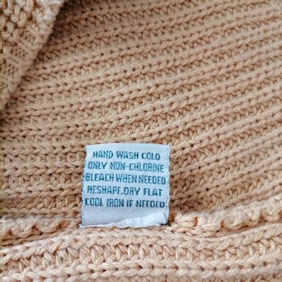 525 America Womens Yellow Crewneck Back Slit Chunky Knit Sweater Size L - Picture 8 of 8